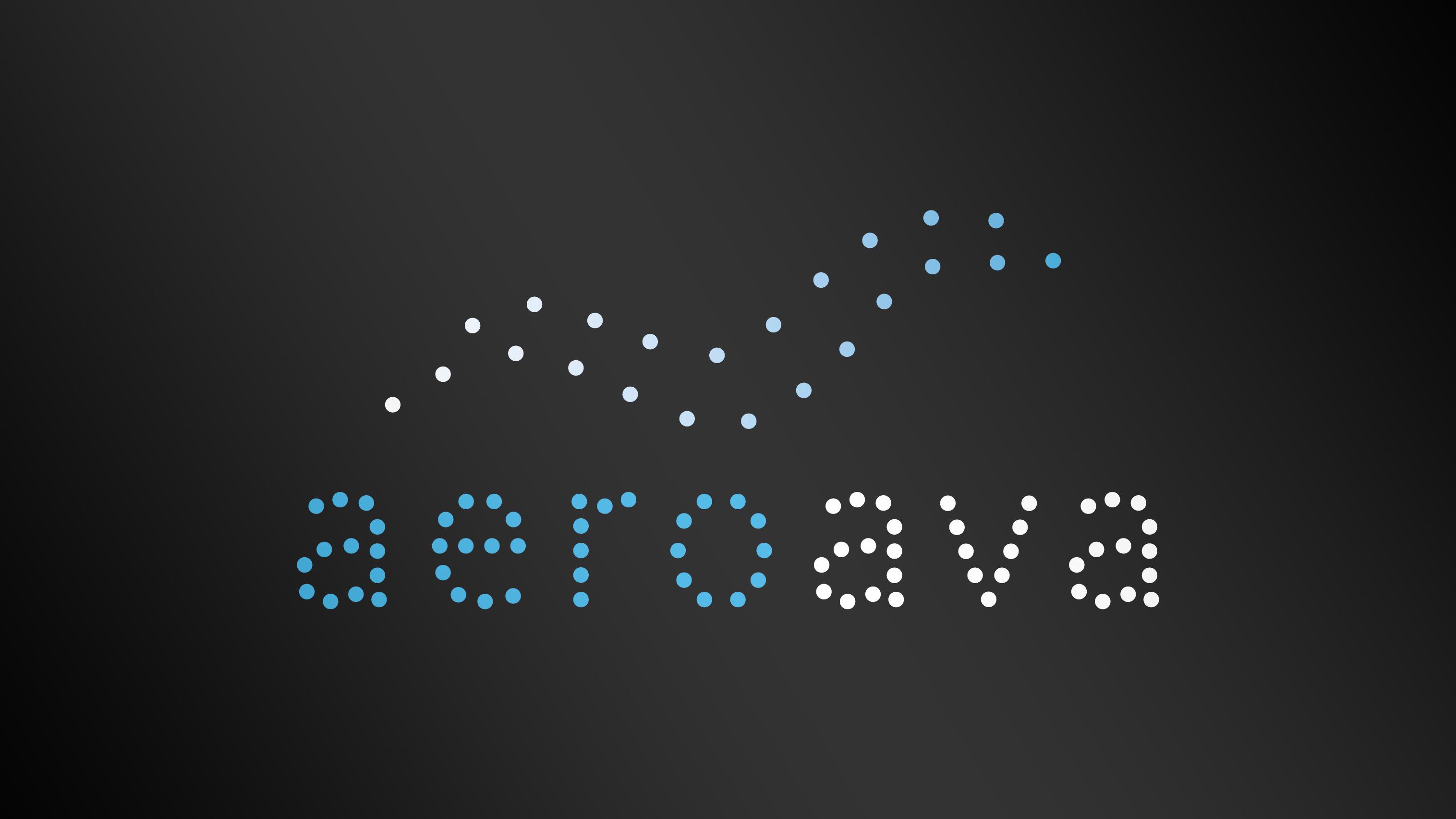 A simple logo image using just 100 drones